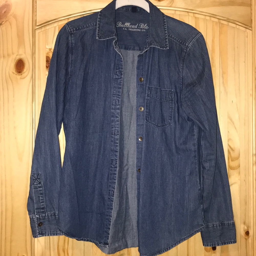 Bullhead black denim button down